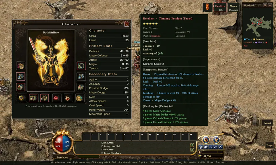 A Taoist’s equipment affixes