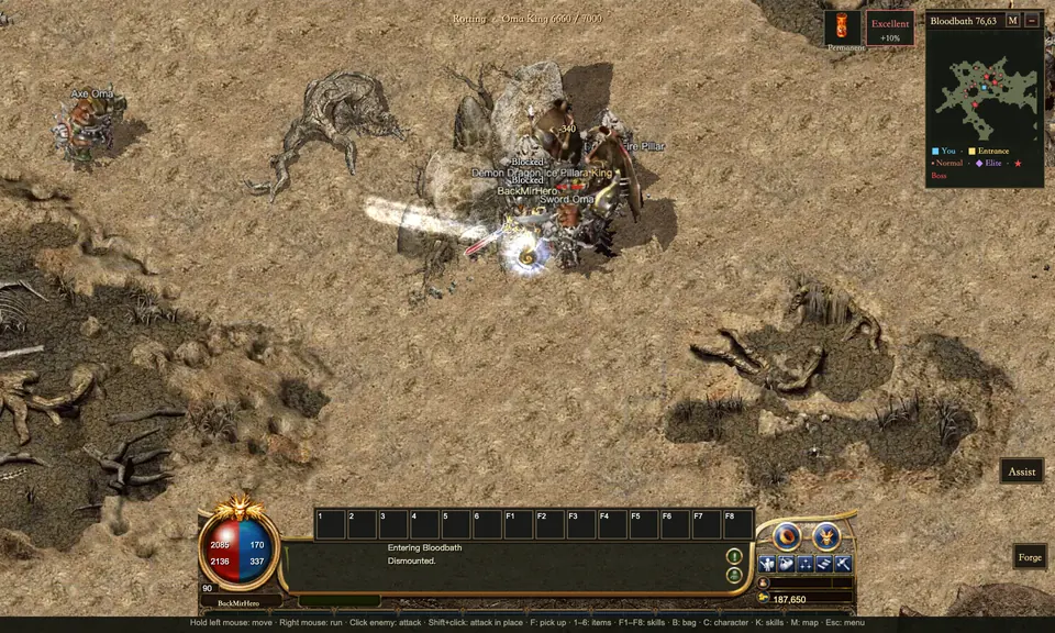Close combat in Bloodbath
