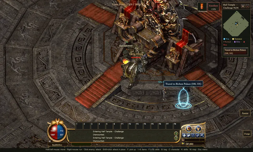 Hell Temple · Challenge · Yama Prince gameplay